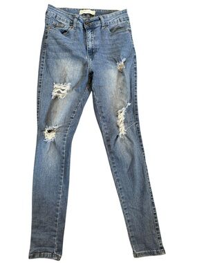 Juniors Cyclon 9 distressed skinny denim jeans Size 9